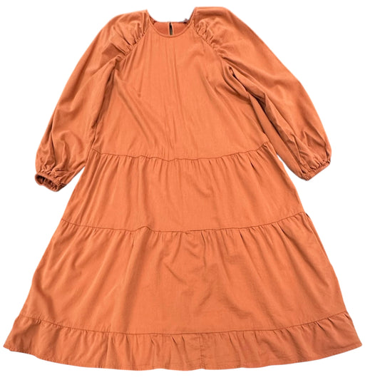 THE GET ORANGE TIERED DRESS 84 MEDIUM