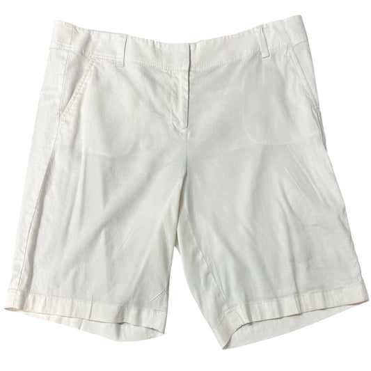 ANN TAYLOR WHITE LINEN BLEND SHORTS 276 SZ 10