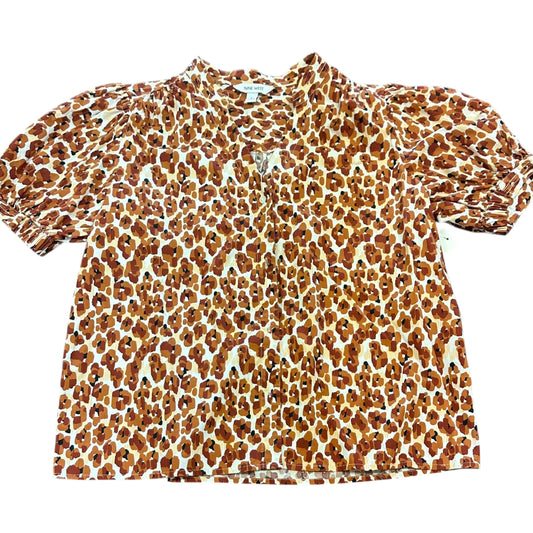 NINE WEST ANIMAL PRINT BLOUSE 39 LARGE