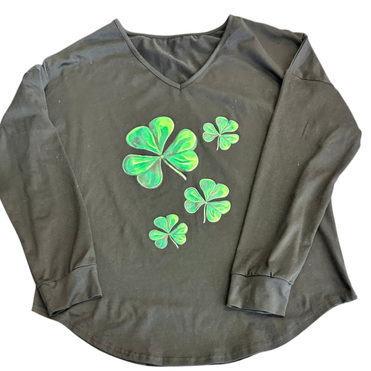 BLACK GREEN CLOVER TSHIRT 100 LARGE