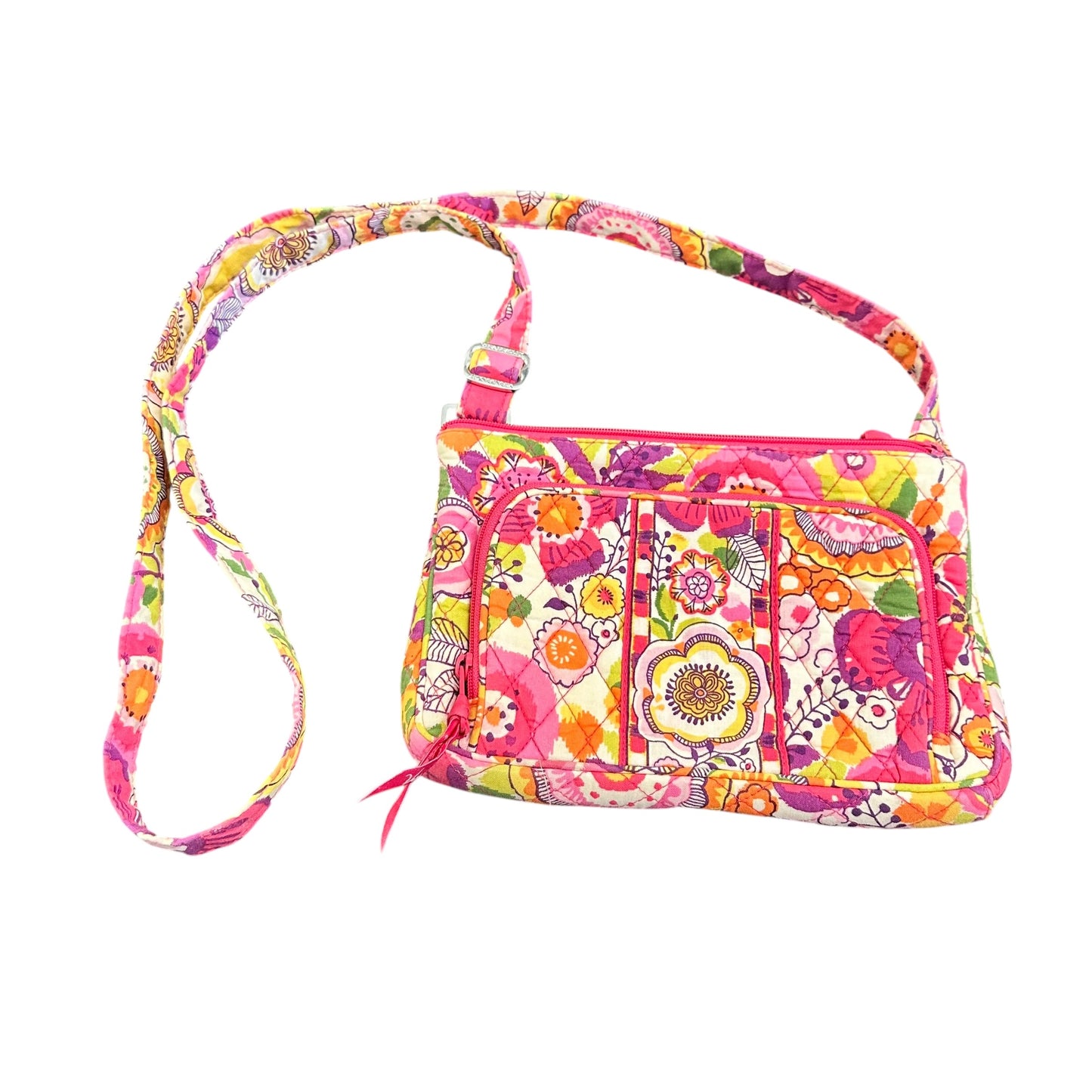 VERA BRADLEY CLEMENTINE FLORAL QUILTED CROSSBODY 258 GUC