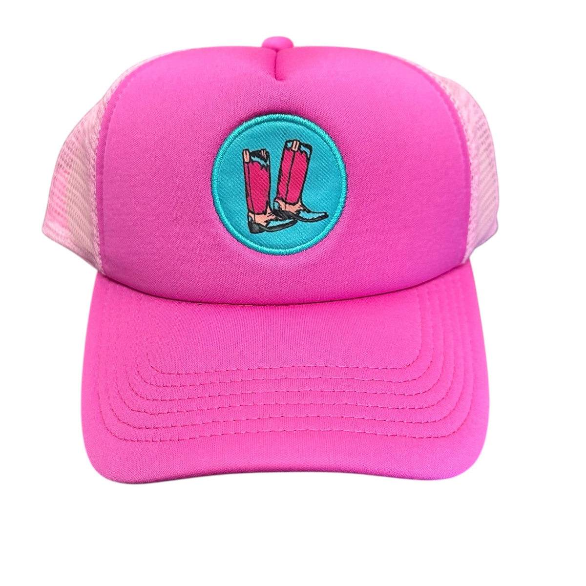 PINK COWBOY TURQUOISE TRUCKER CAP NWT 298