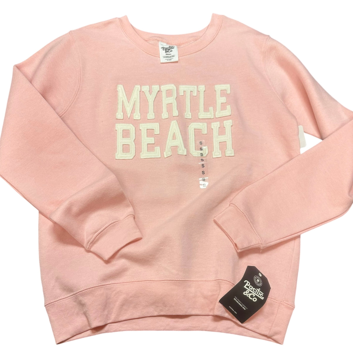 PACIFIC CO PINK MYRTLE BEACH SWEATSHIRT NWT 122 SMALL