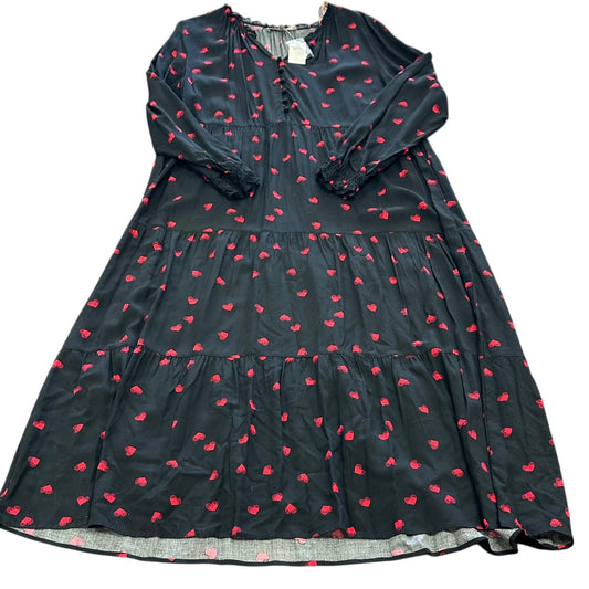 MYDANIELLE BLACK HEART FULL LENGTH DRESS 234 NWT LARGE