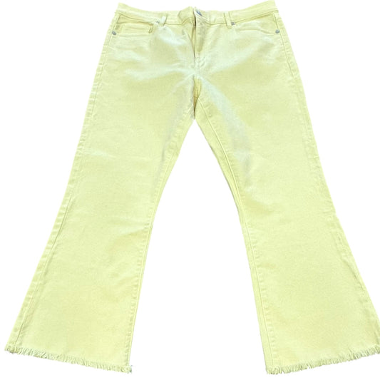 THE LOFT KICK CROP LIGHT YELLOW JEANS 8 Sz 30/10