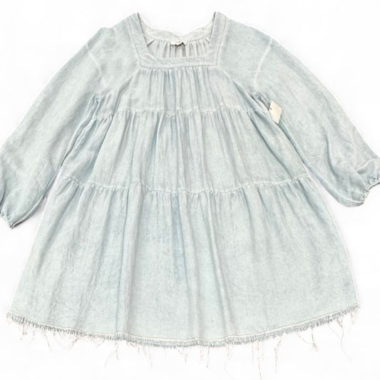 UMGEE TIERED LIGHT CHAMBRAY DRESS 84 SMALL