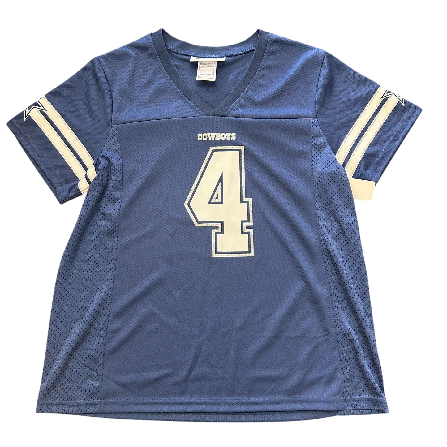 DALLAS COWBOYS NAVY 4 JERSEY 275 LARGE