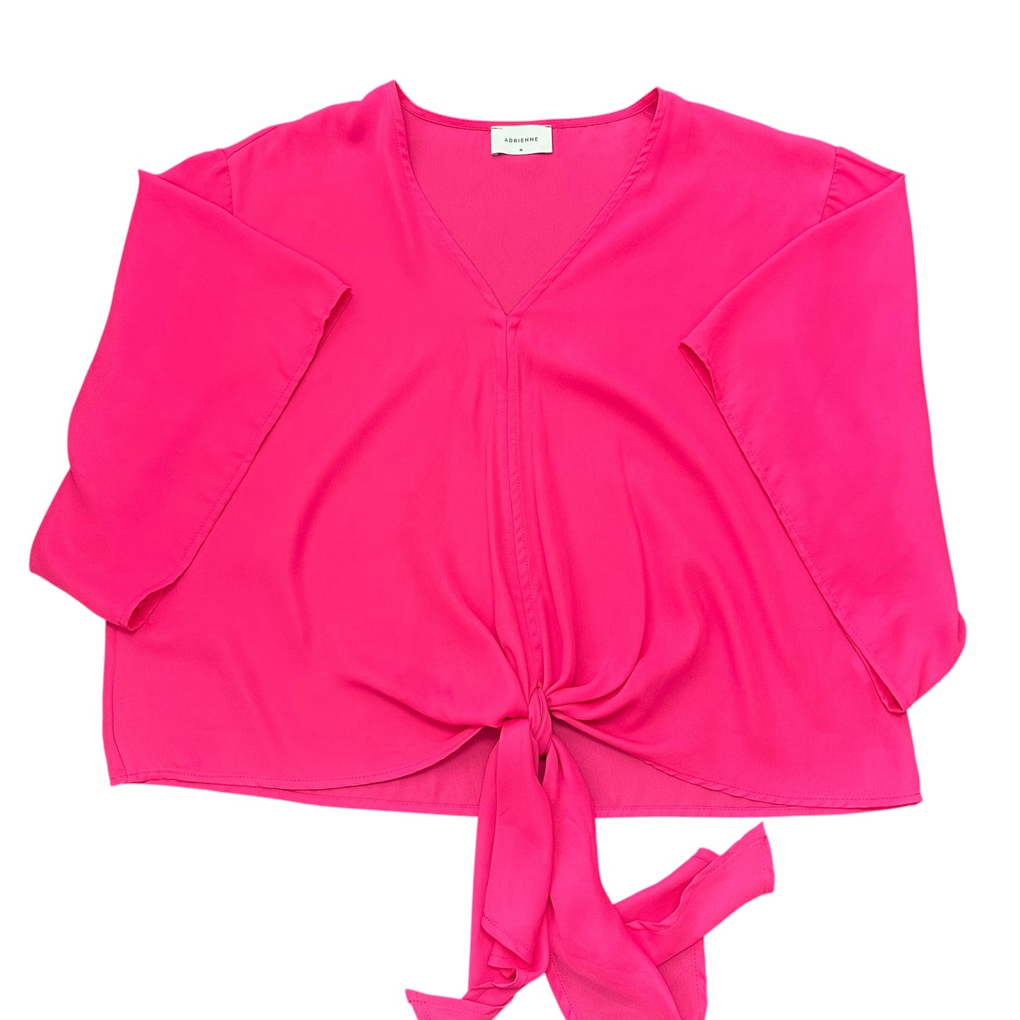 ADRIENNE PINK TIE WAIST BLOUSE 280 MEDIUM