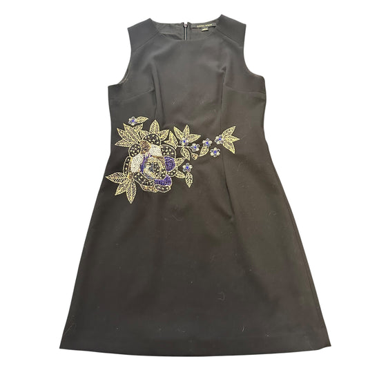 CYNTHIA STEFFE BLACK SHIFT DRESS EMBELLISHED 254 SZ 4