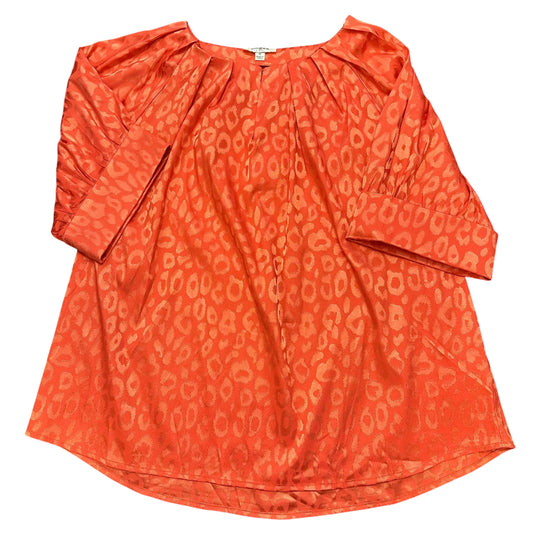 UMGEE ORANGE ANIMAL PRINT BLOUSE 218 MEDIUM