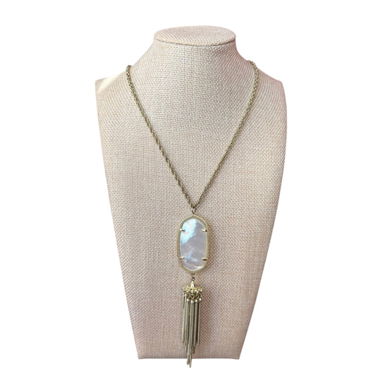 KENDRA SCOTT RAYNE WHITE PENDANT NECKLACE W TASSEL 158
