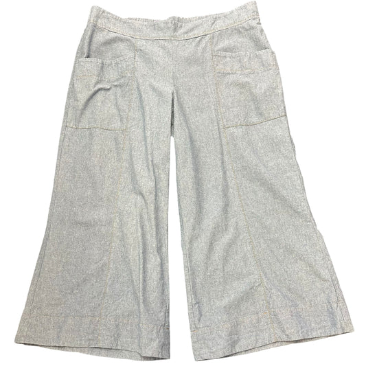 IVY JANE BLUE CHAMBRAY WIDE LEG PANTS 100 LARGE