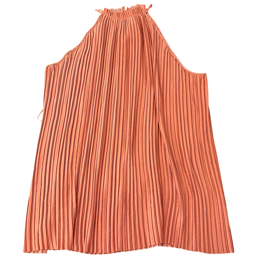 BANANA REPUBLIC TERRACOTTA SATIN PLEATED DRESS NWT 53 XXL