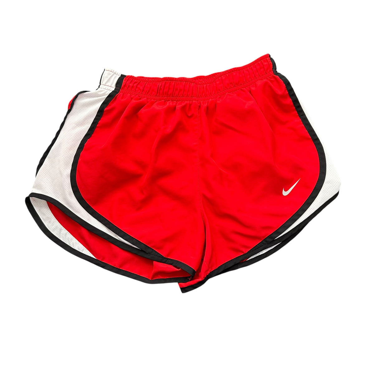 NIKE RUNNING TEMPO SHORTS RED BLACK WHITE LINER 100 SMALL