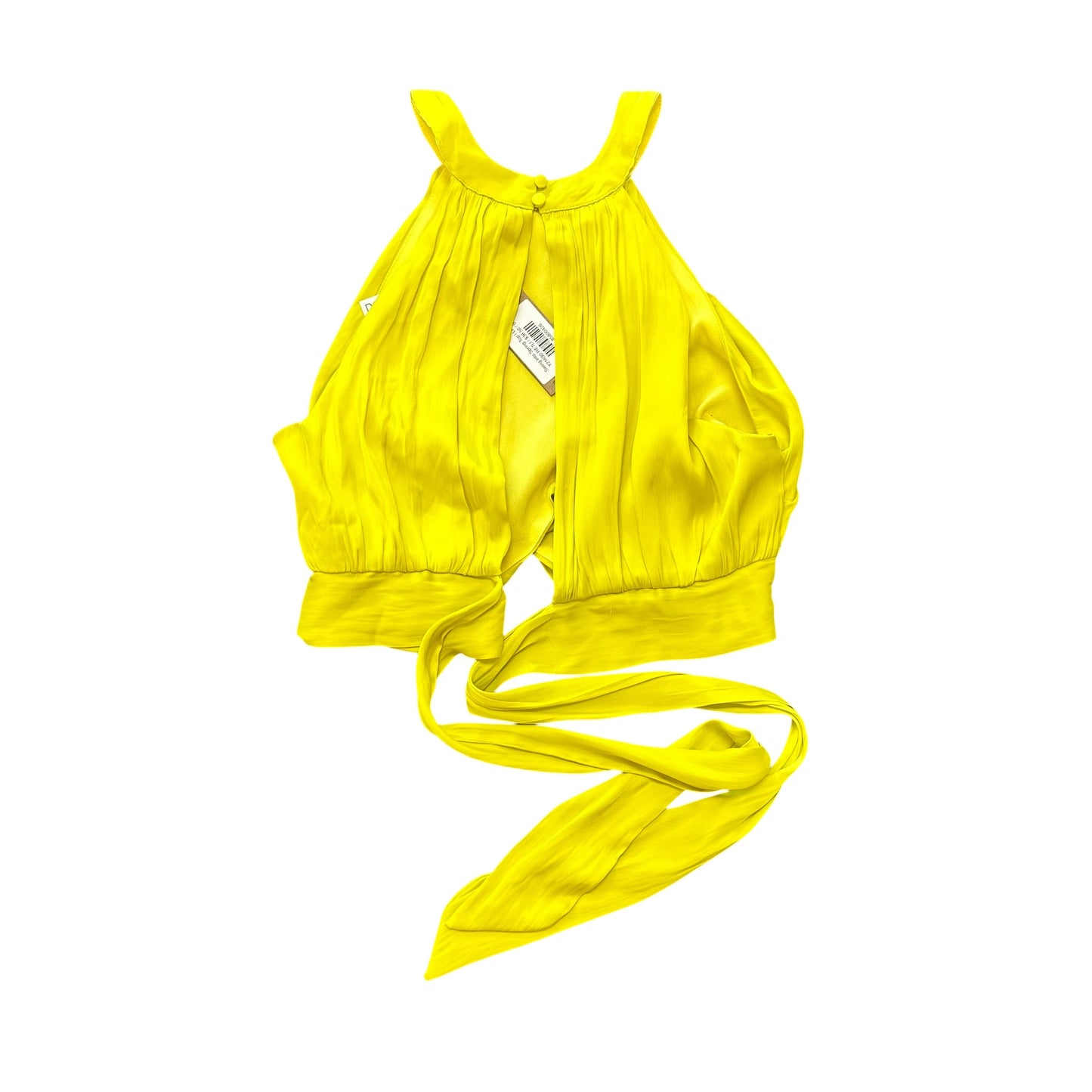 DO+BE LIME GREEN SATIN BLOUSE 100 SMALL