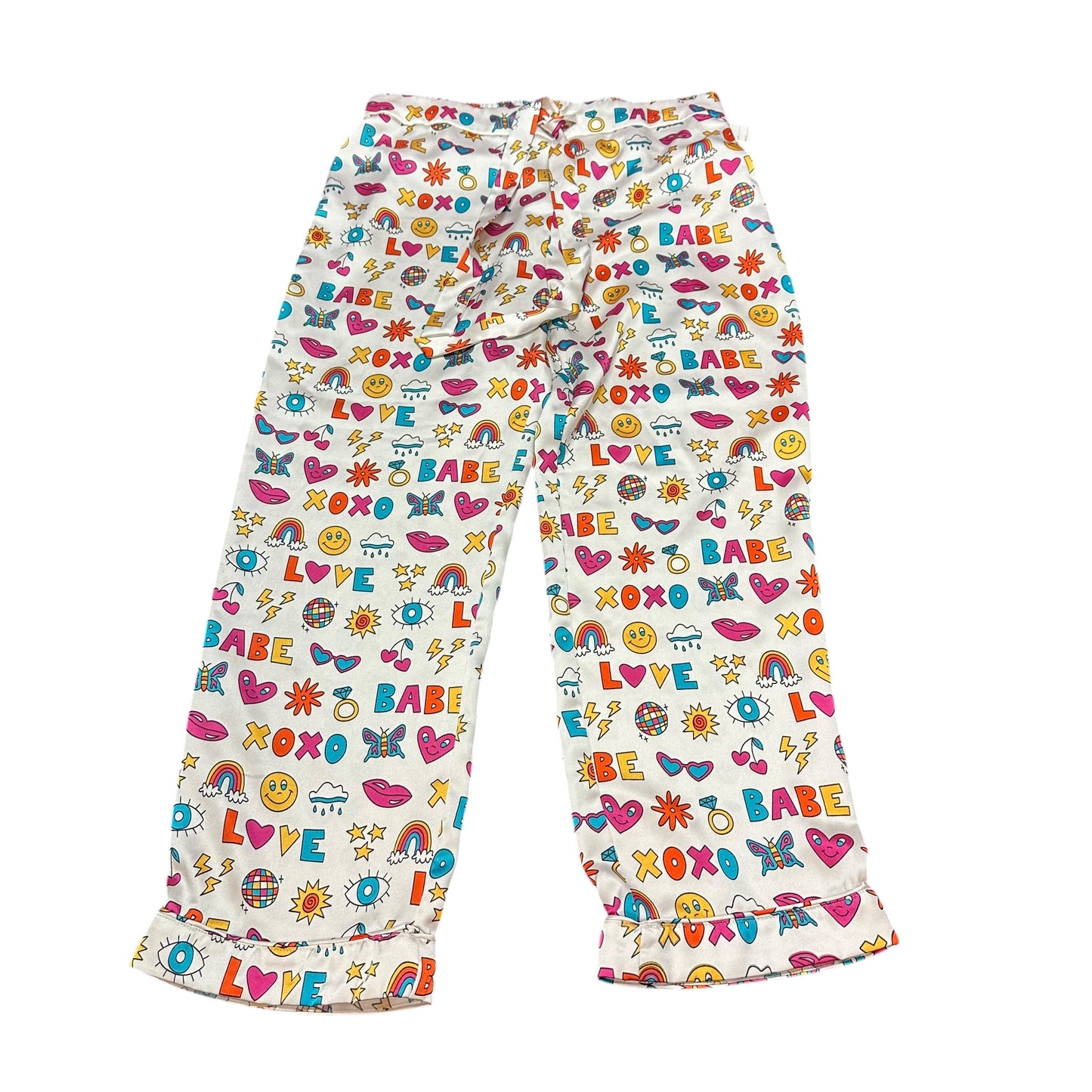 BUDDY LOVE WHITE SATIN DOPAMINE PAJAMA SET 288 MEDIUM