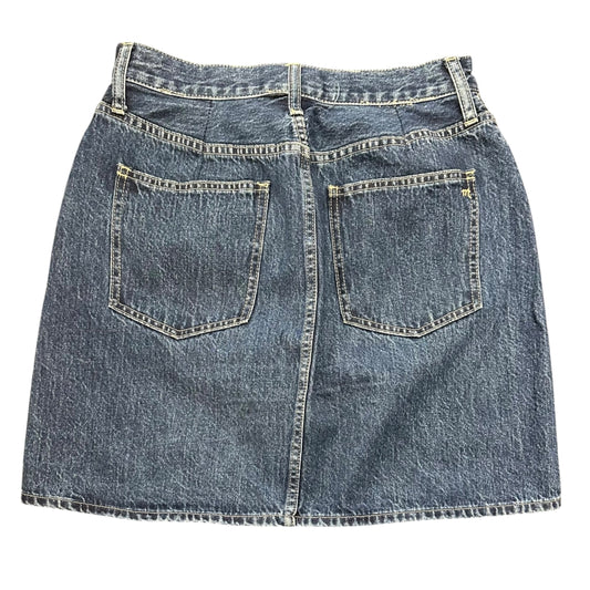 MADEWELL BLUE COTTON RIGID DENIM A LINE SKIRT 100 SIZE 29