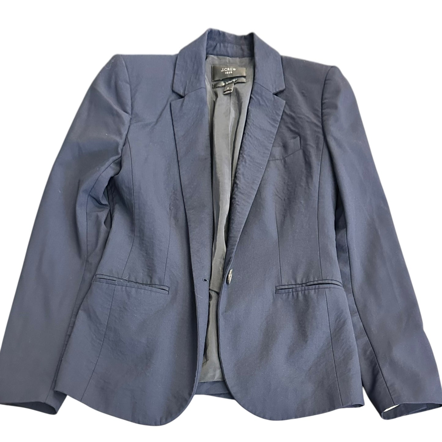 J CREW NAVY SINGLE BUTTON BLAZER 143 SZ 2