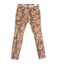 HUE FLORAL PULL ON LEGGINGS - MED - 120