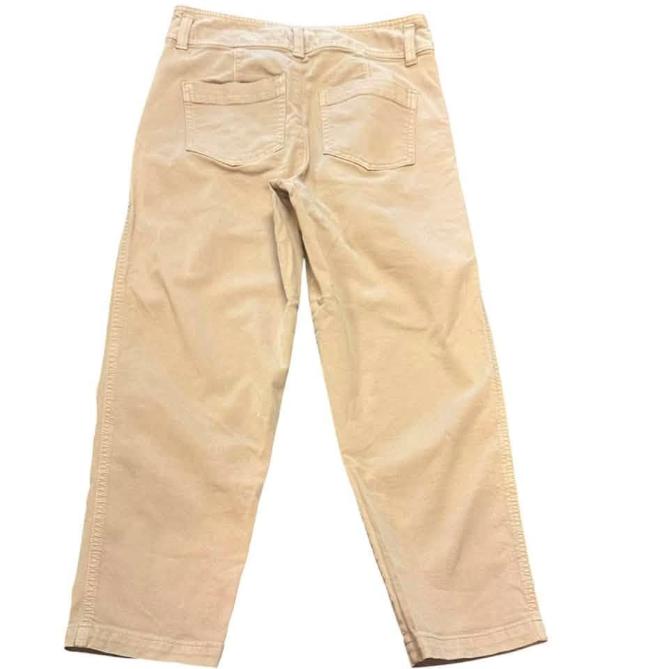 LOFT TAN DENIM JEANS HIGH WAISTED TAPERED PLEATED 200 SZ 2