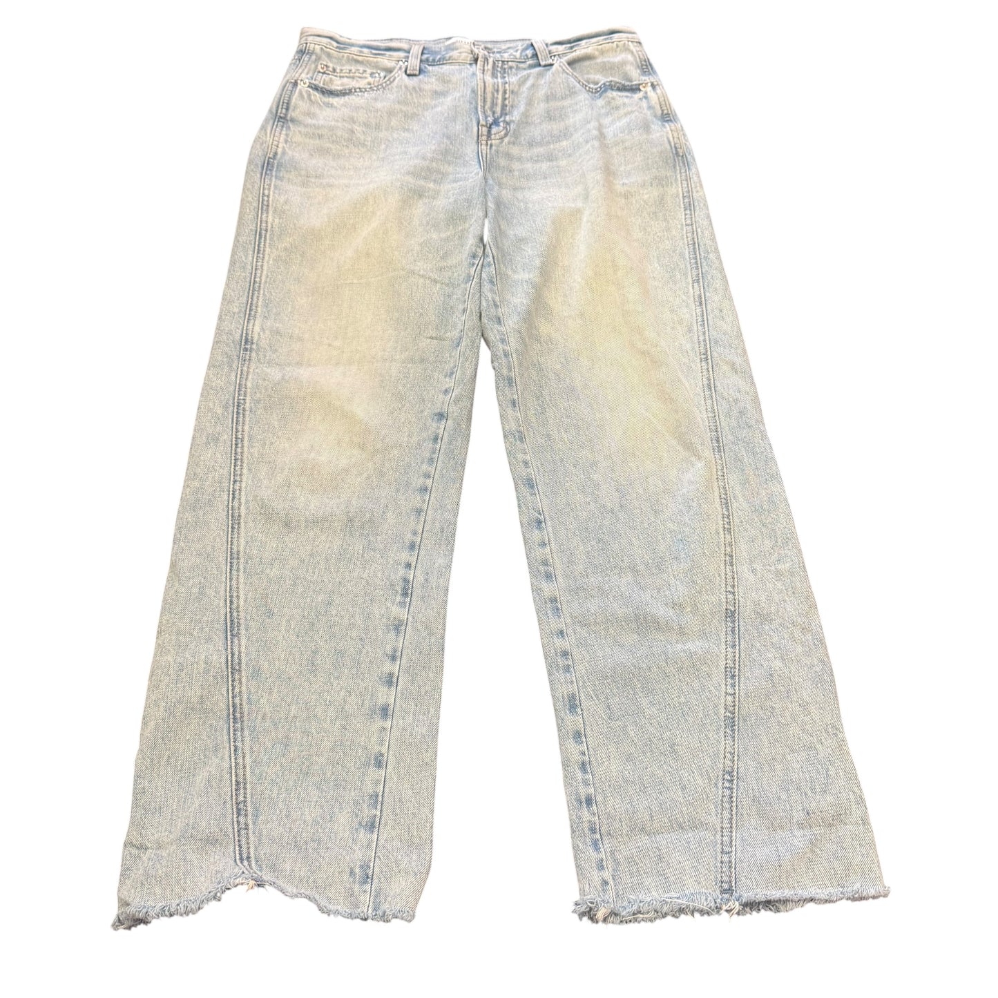 PISTOLA WIDE LEG LIGHT WAS BLUE DENIM JEANS 100 SZ 27