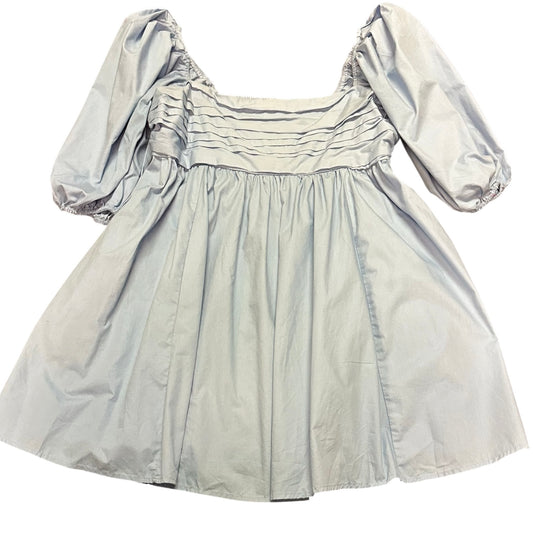 ABERCOMBIE & FITCH BLUE PUFF SLEEVE DRESS 100 LARGE