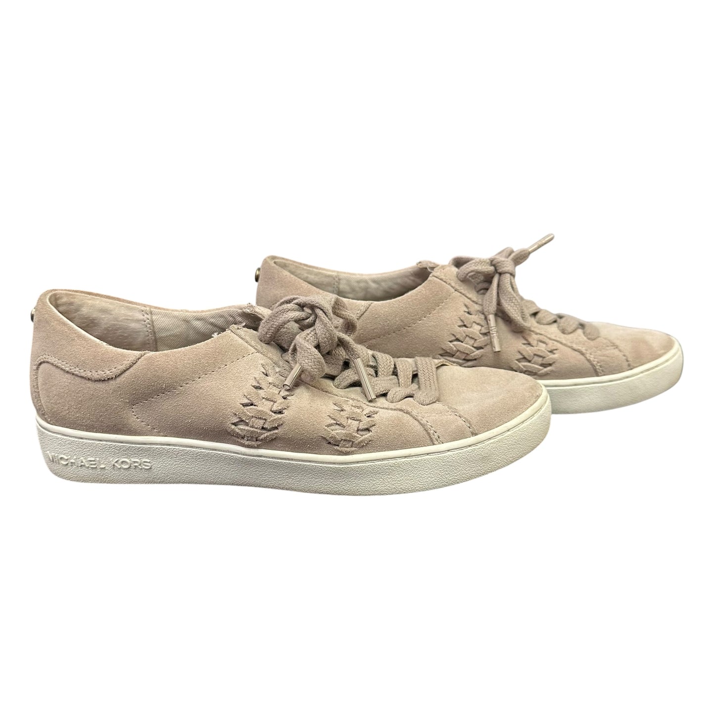 MICHAEL KORS TAUPE LEATHER SNEAKERS 44 SZ 6.5