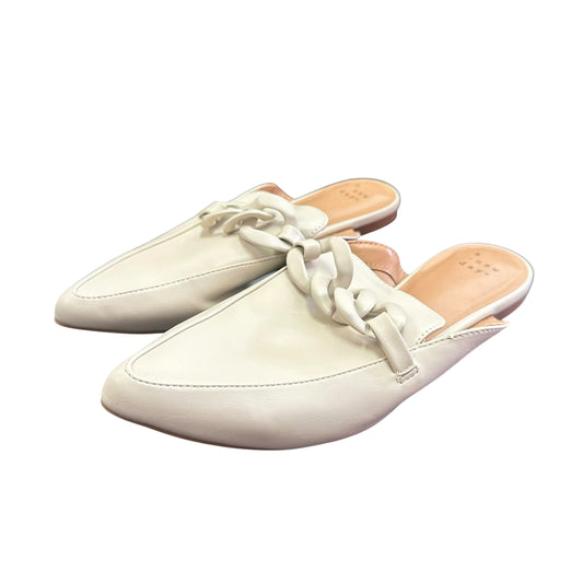 A NEW DAY BEIGE MULES SLIDES 100 SZ 7