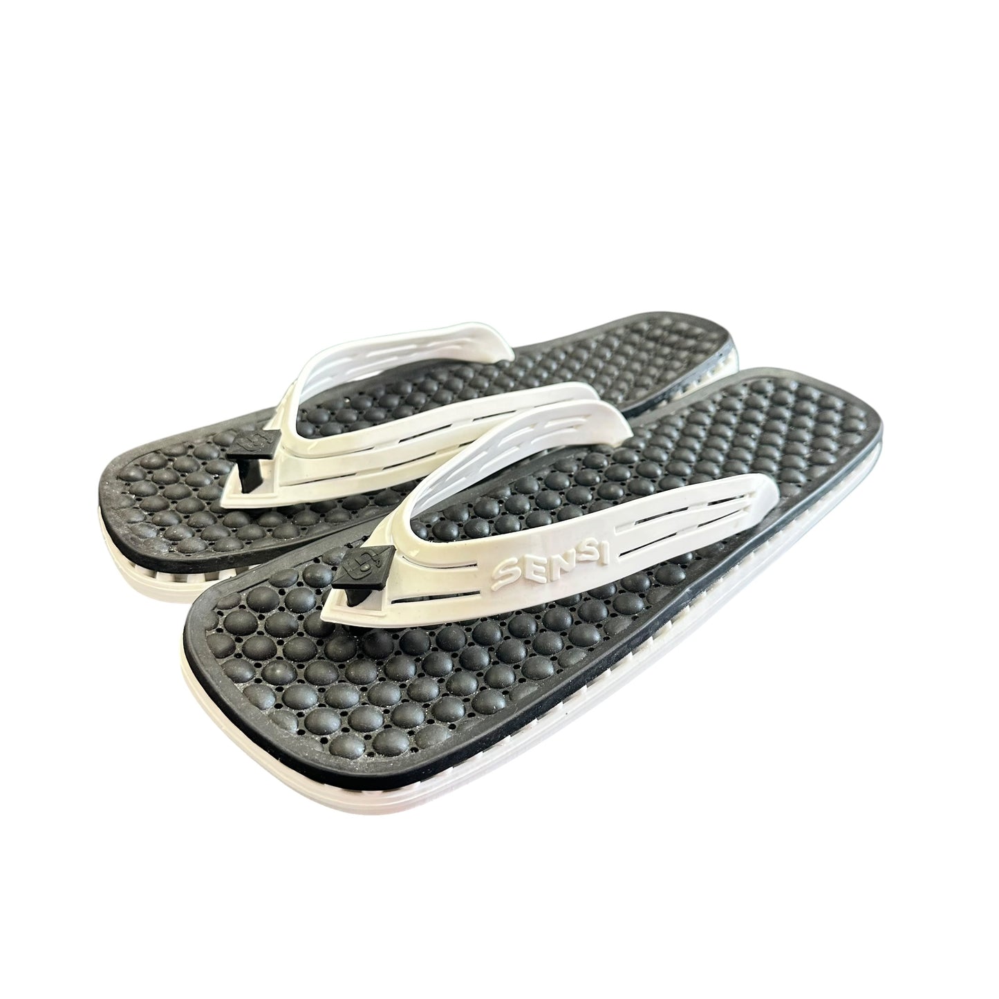 SENSI WHITE THONG SANDALS 82 SZ 11/12