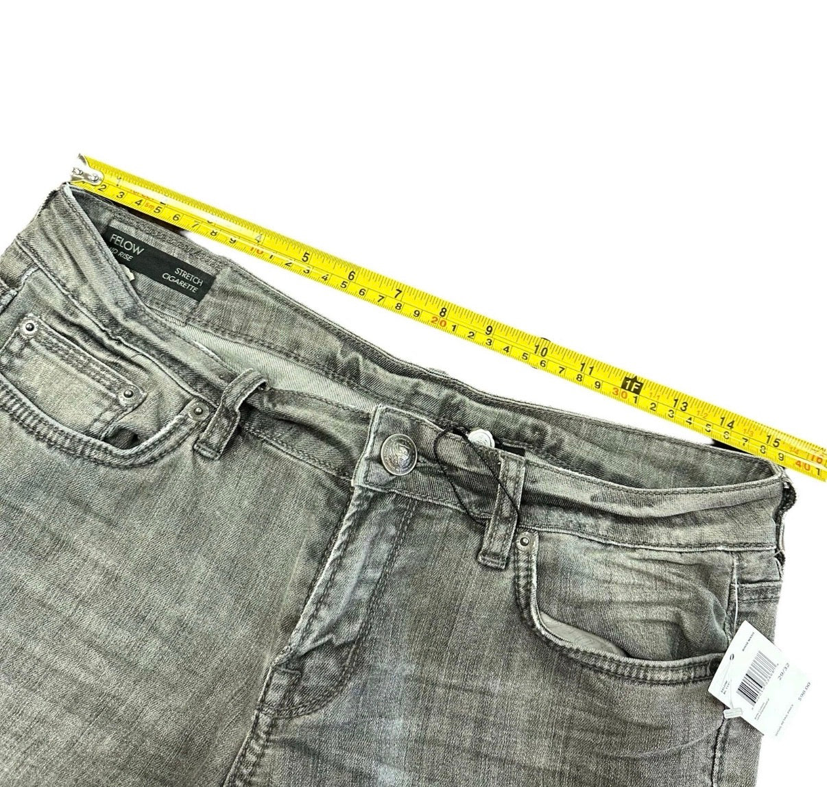 BUFFALO DAVID BITTON JEANS NWT FELOW RINSE WASH MID RISE STRETCH SZ 29x32