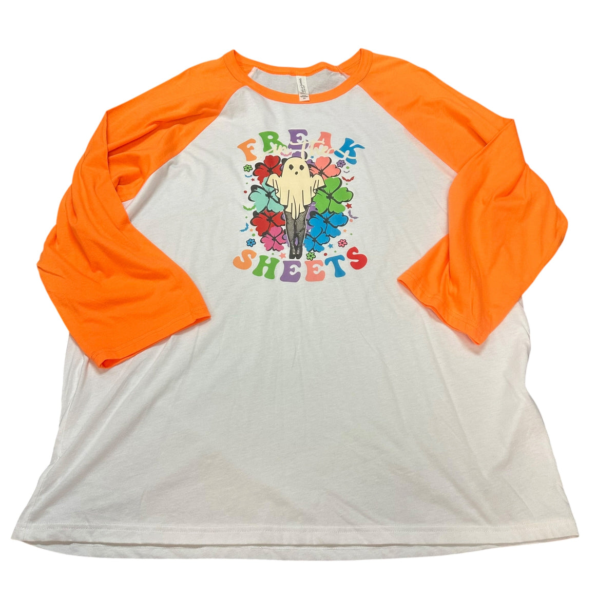 FREAK IN THE SHEETS WHITE ORANGE T-SHIRT NWOT 100 2XL