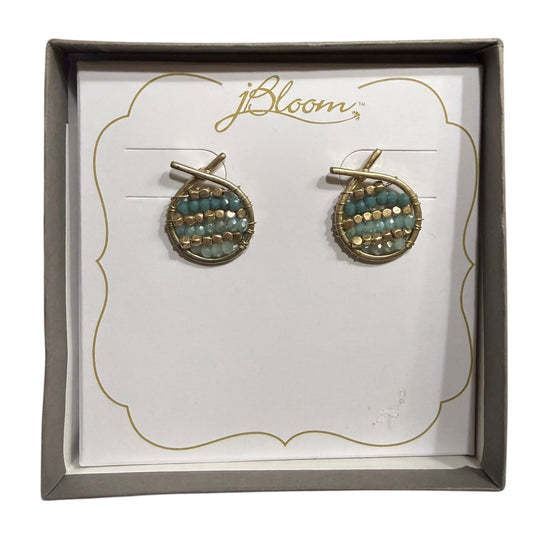 J BLOOM GREEN & GOLD SMALL EARRINGS 100 OS