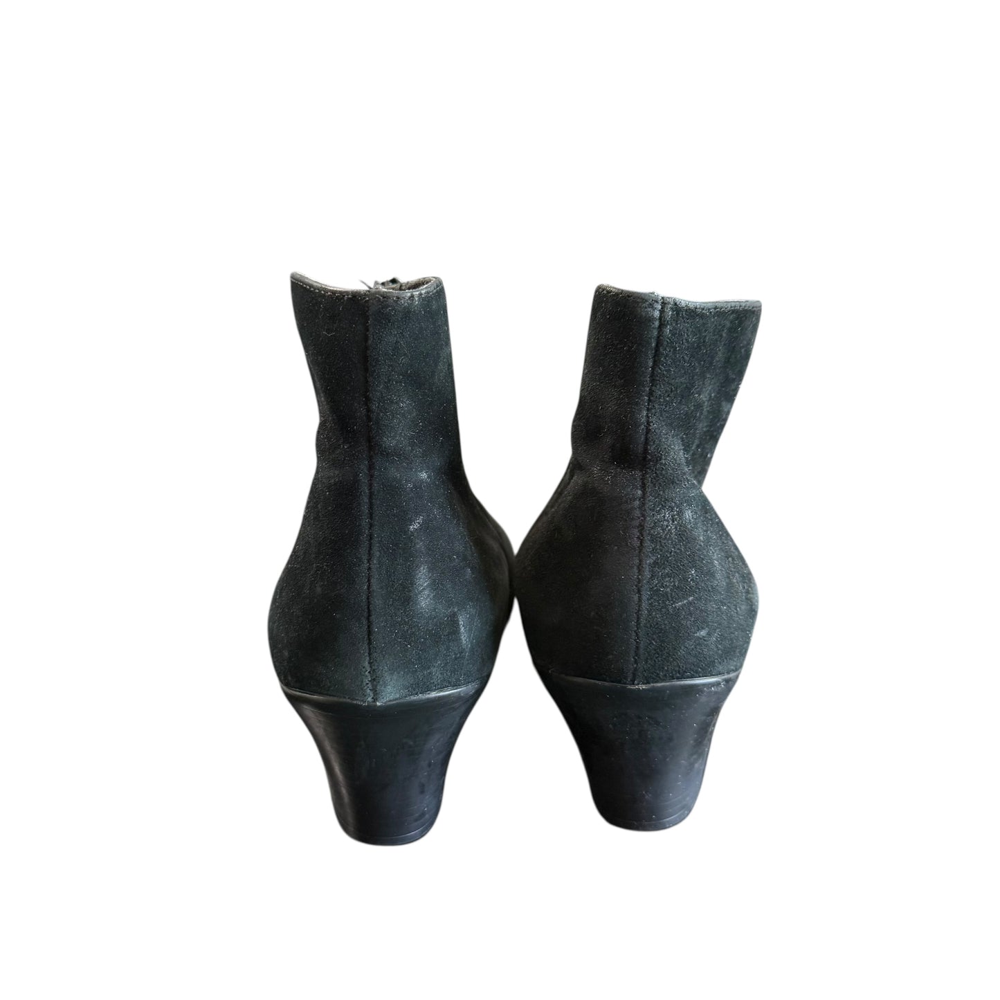 MUNRO BLACK SUEDE ANKLE BOOTIES 100 SZ 7.5