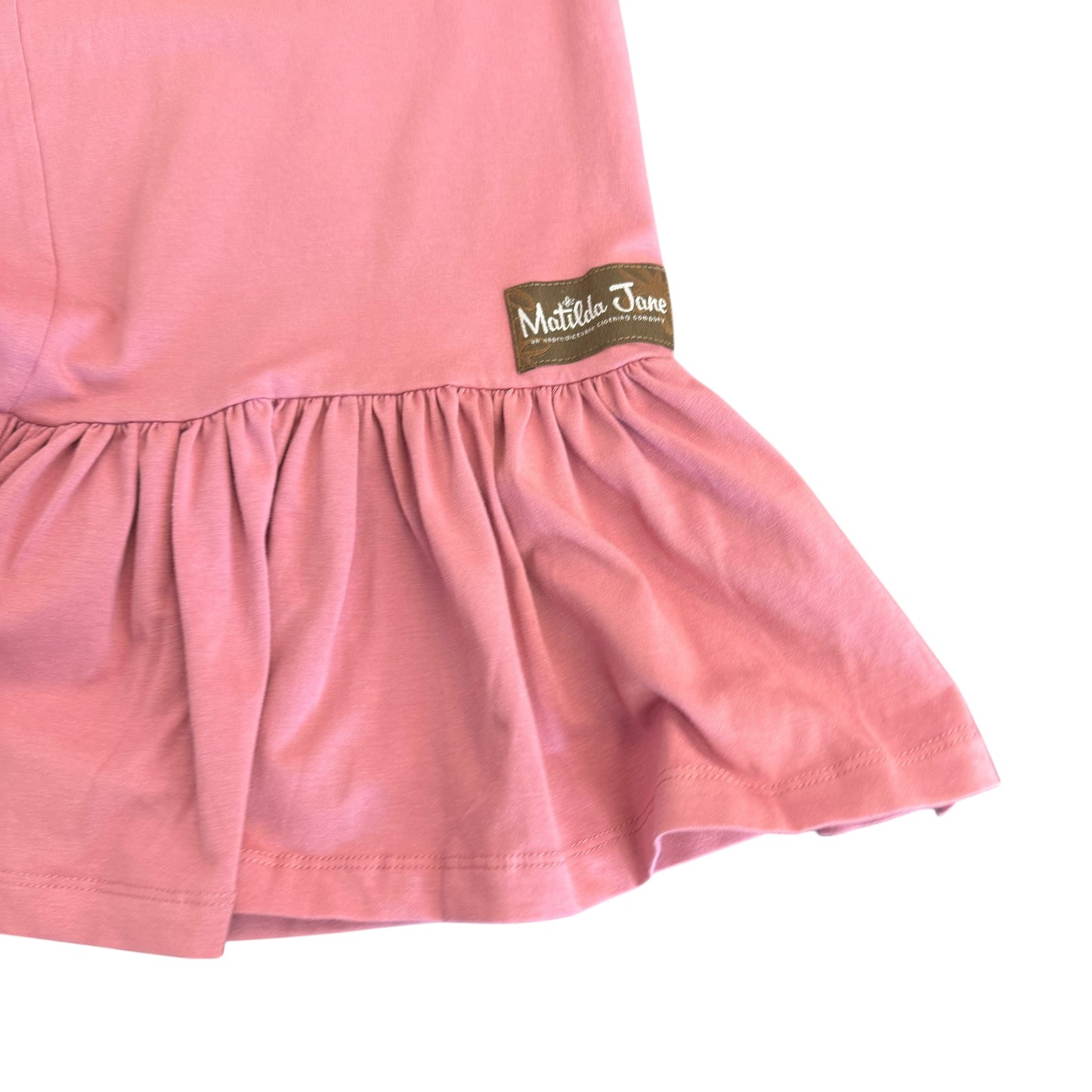 MATILDA JANE MAUVE CROPPED RUFFLE HEM PULL ON TROUSERS 100 MEDIUM