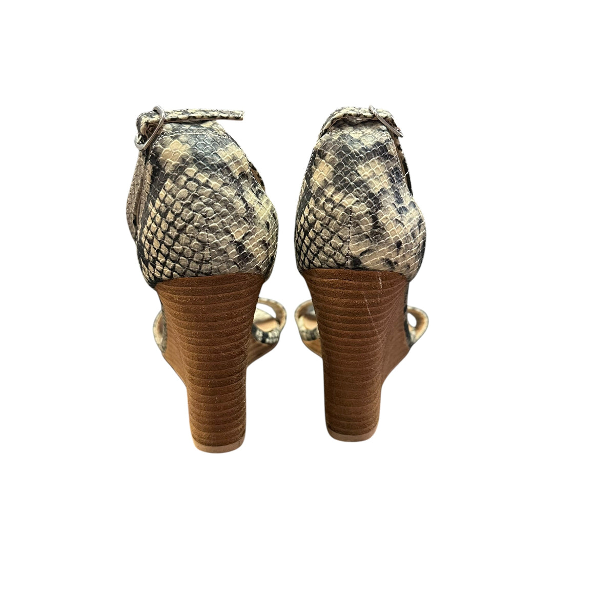 STEVE MADDEN SNAKESKIN WEDGES 245 SZ 7.5