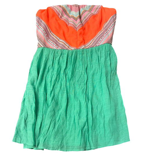 JODI KRISTOPHER STRAPLESS EMBROIDERED NEON DRESS 82 11/MED