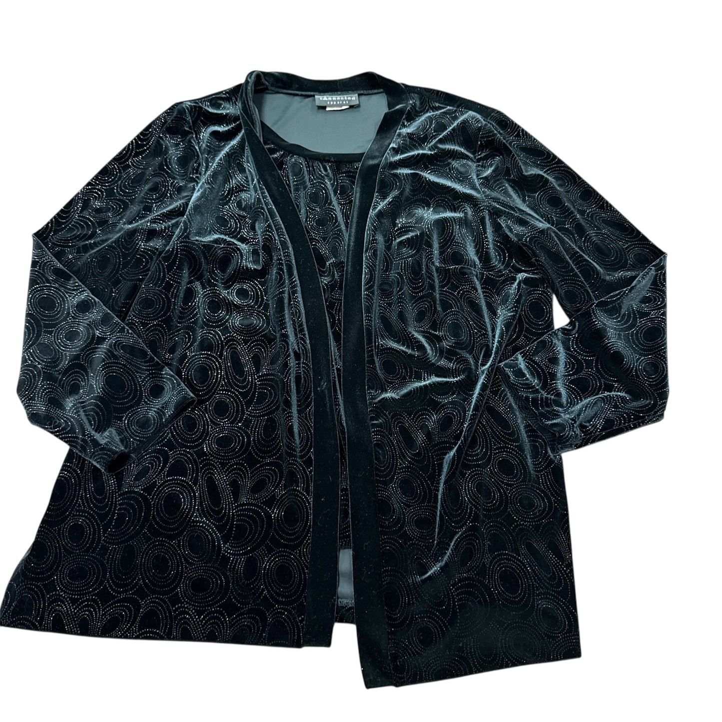 CONNECTED APPAREL BLACK VELVET OUTFIT SET 212 SZ 18W