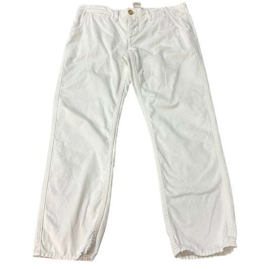 TRUE RELIGION WHITE MID RISE PANTS 100 SZ 28