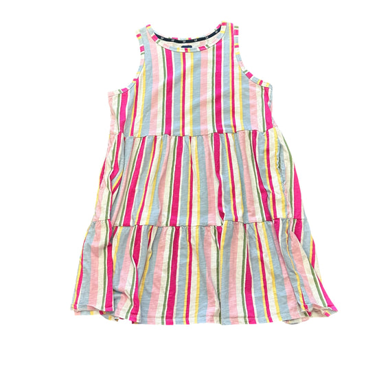GAP STRIPED TIERED DRESS 244 LARGE