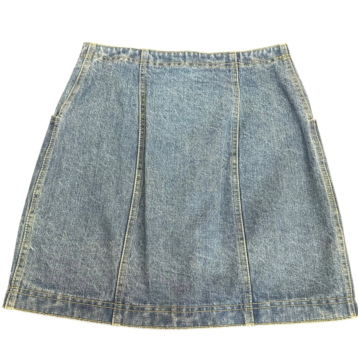 ST MAARTEN BLUE DENIM BUTTON FRONT SKIRT VINTAGE TEXAS 289 SMALL