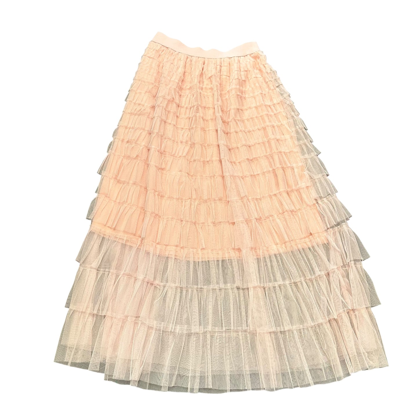 PINK TULLE MAXI SKIRT 43 SMALL
