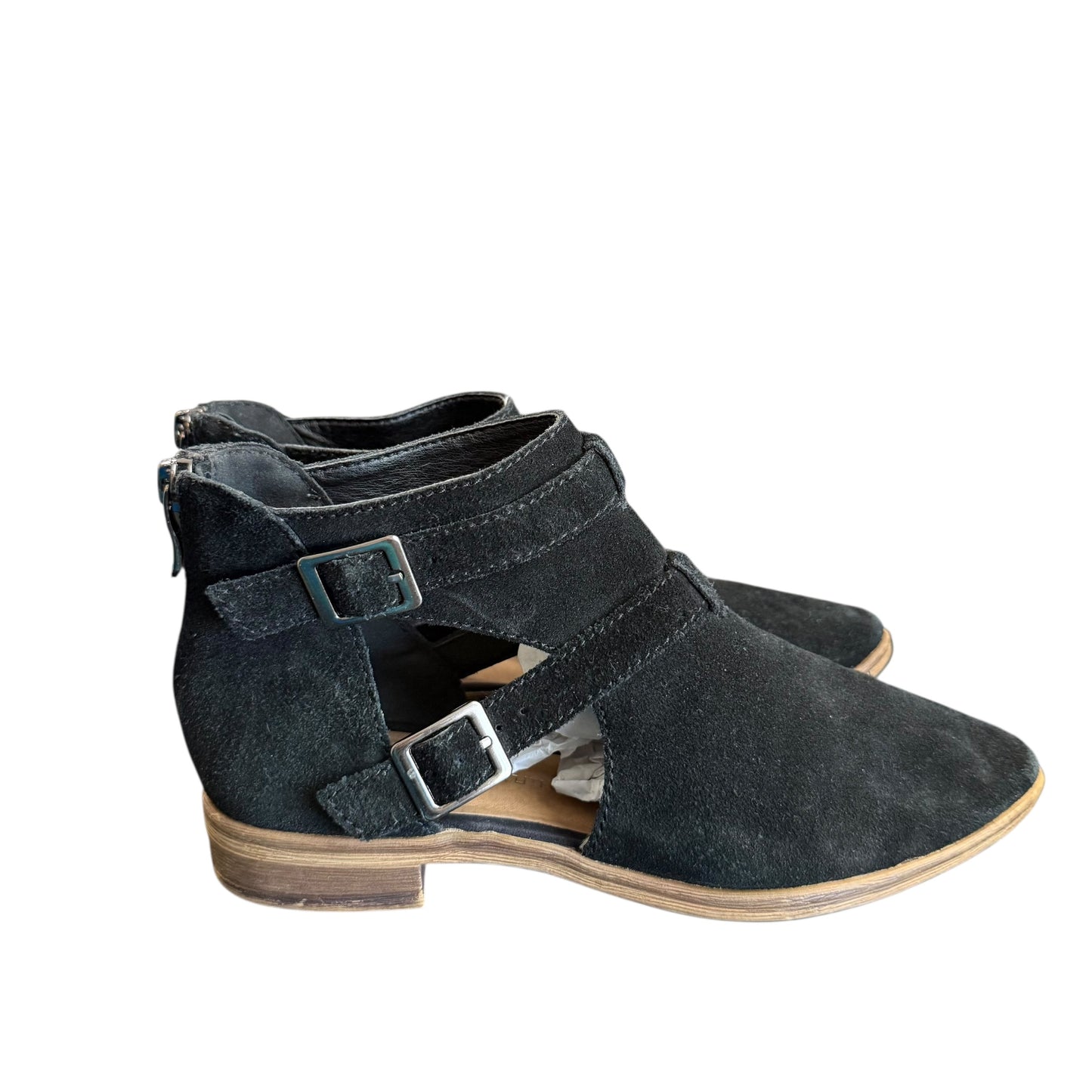 CHINESE LAUNDRY DANDIE BLACK SUEDE ANKLE BOOTIES 139 SZ 7