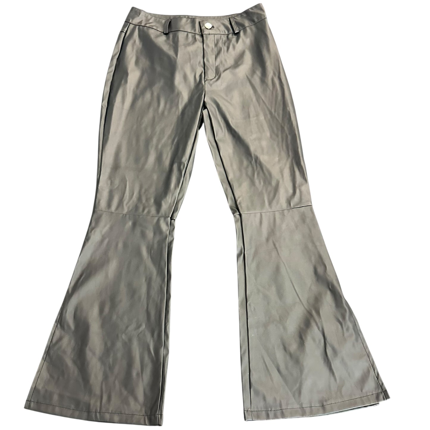 TC ELLIS BLACK FAUX LEATHER FLARE PANTS 251 SMALL