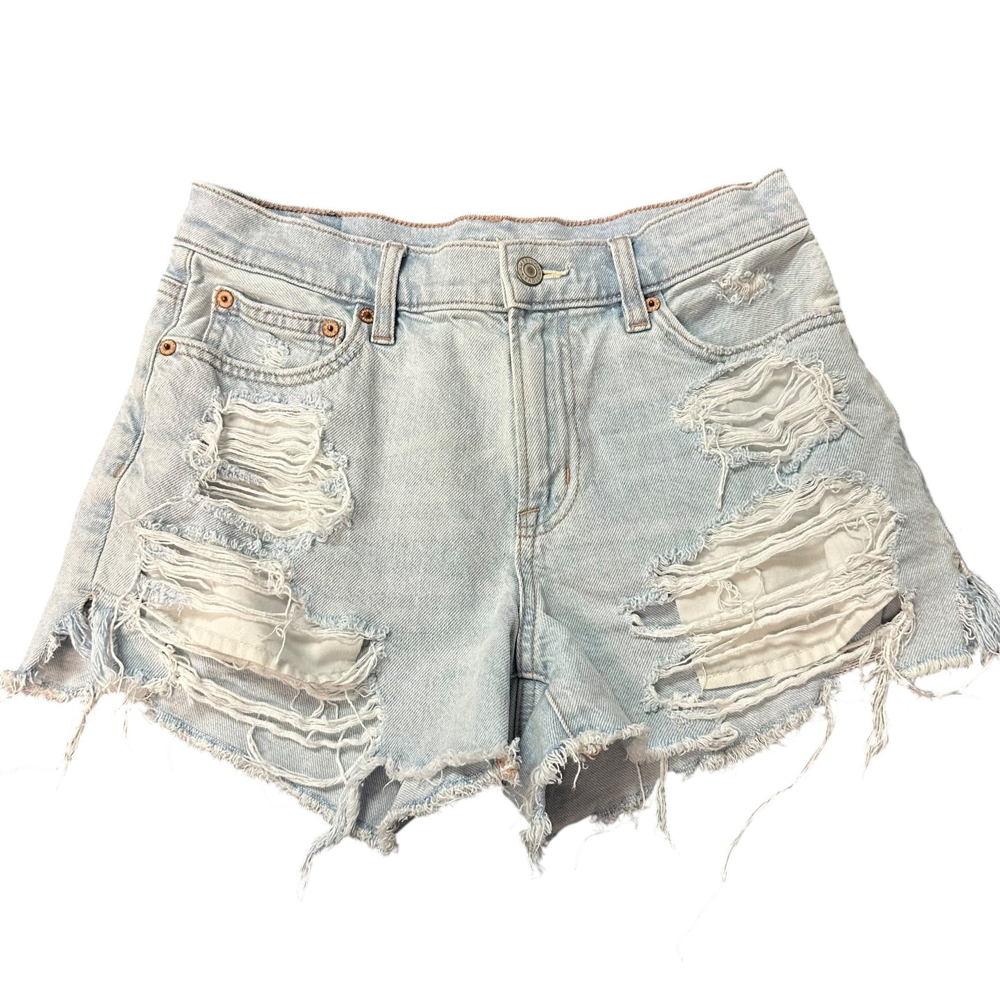 AMERICAN EAGLE LIGHT WASH DENIM SHORTS 90S BOYFRIEND 263 SZ 2