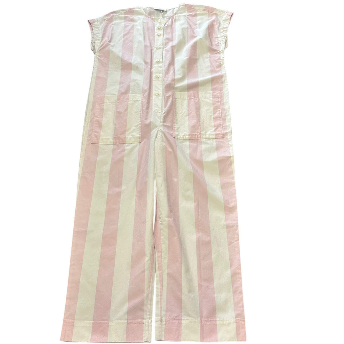 MADEWELL PINK WHITE STRIPED JUMPSUIT NWT 100 SMALL