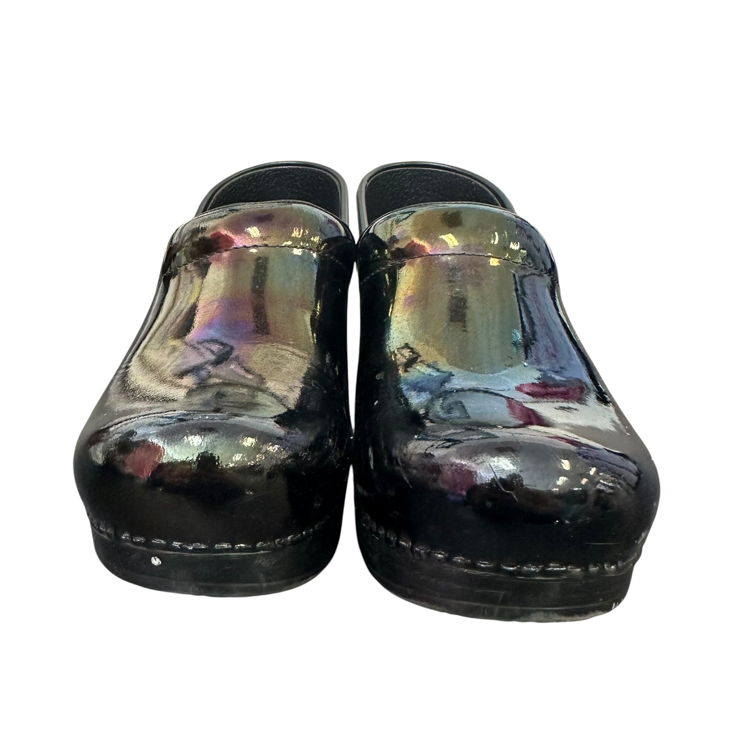 DANSKO PETROL PATENT IRIDESCENT CLOGS 262 SZ 8/8.5