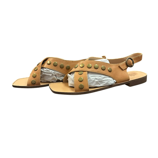 OASIS SOCIETY KYLIE TAN STUDDED SANDALS NEW YORK 26 SZ 10