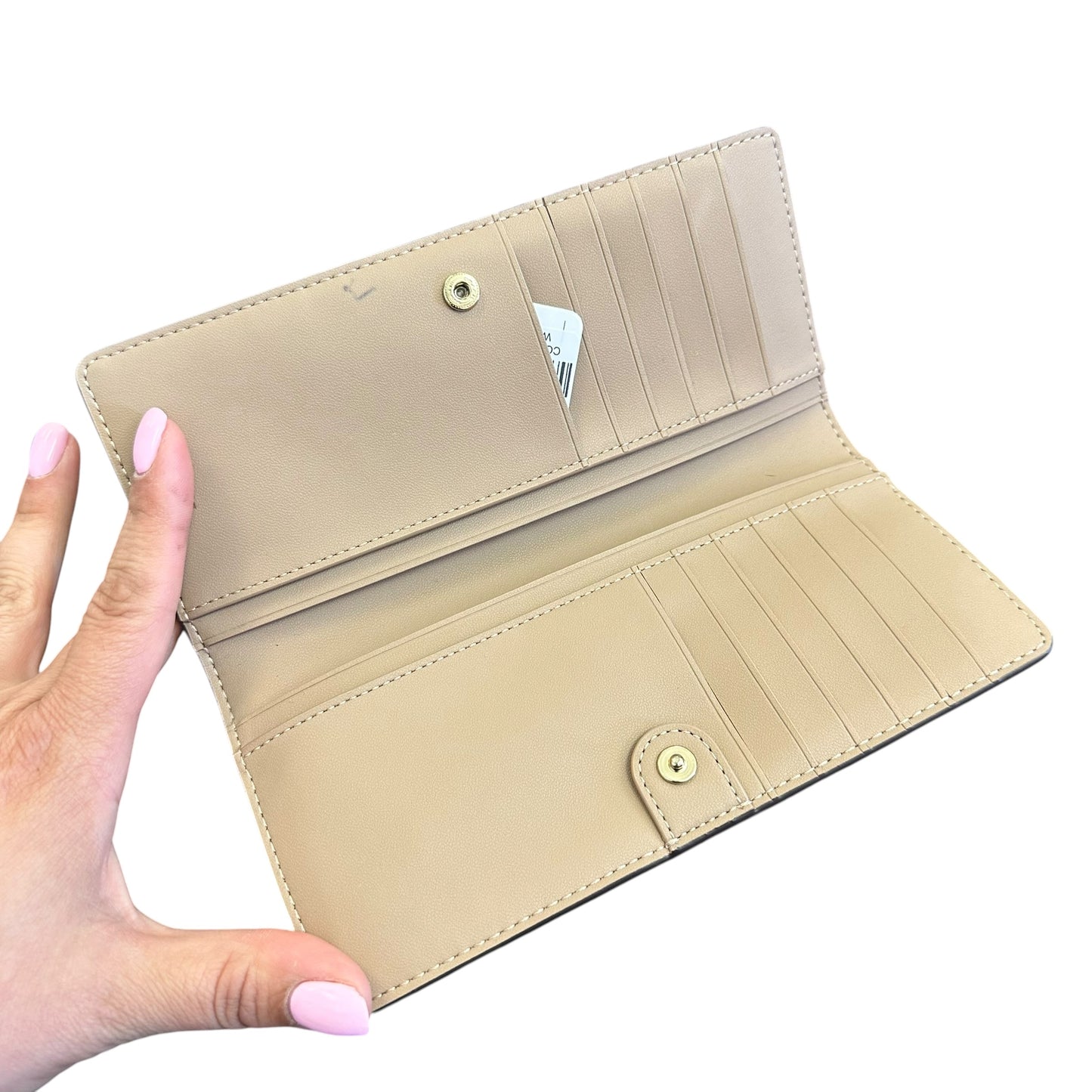 COACH BEIGE STAR WALLET 100 OS
