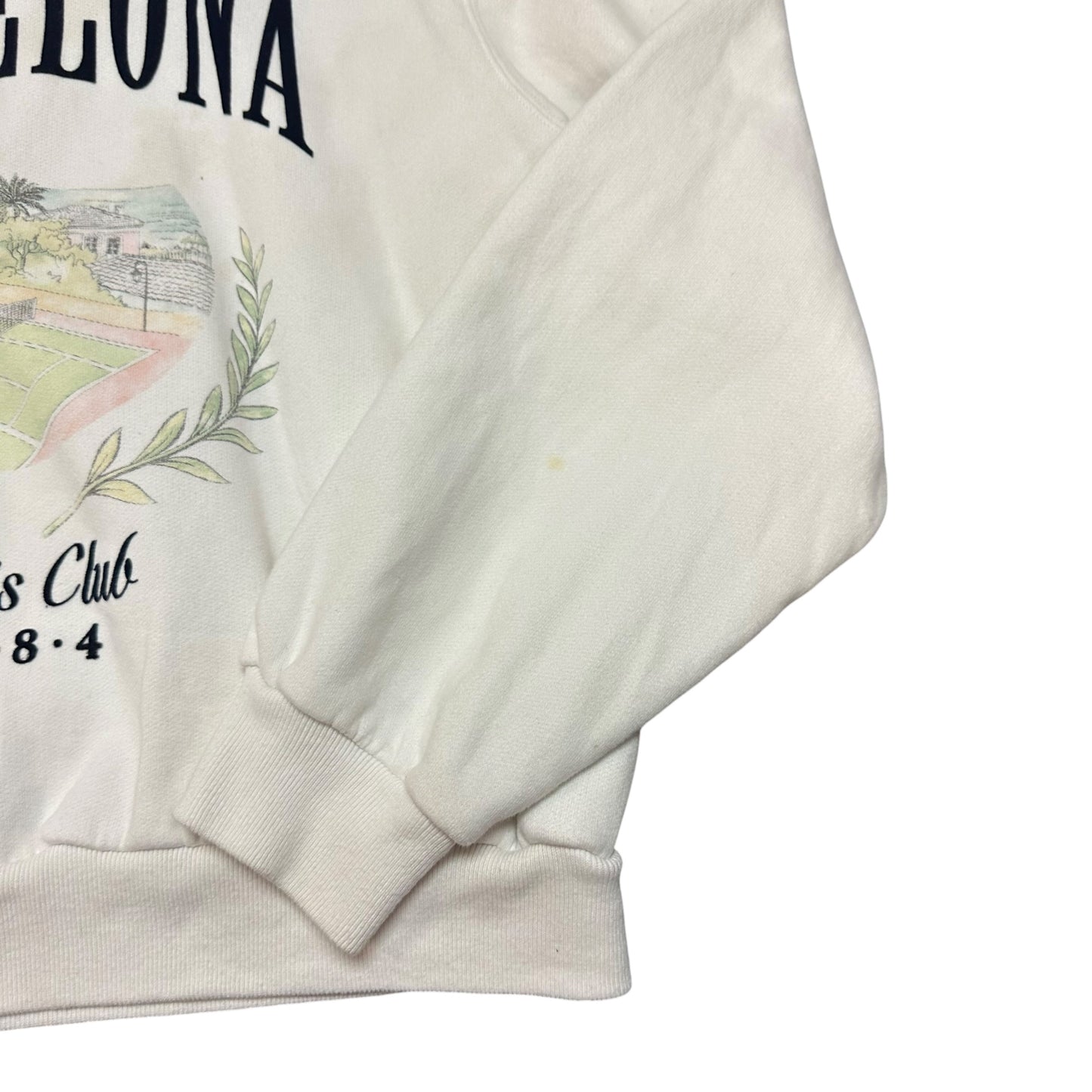 HOLLISTER BARCELONA WHITE CROP SWEATSHIRT 122 XS