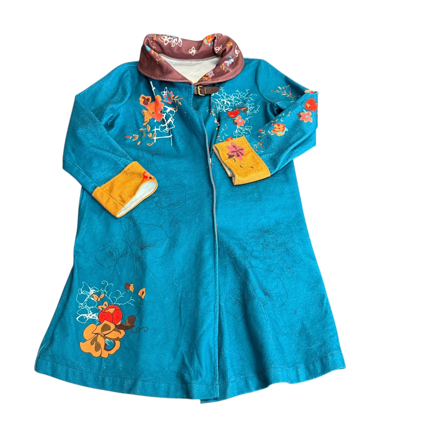 TEAL FLORAL JACKET 250 MEDIUM